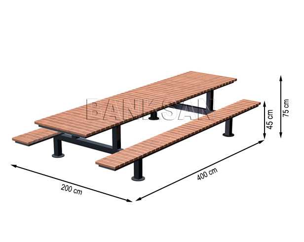 Büyük uzun piknik masası